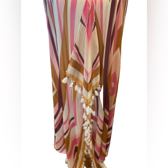 Pool to Party Subtle Luxury Swim Cover Up Dress One Size Halter Neck Low Back - Picture 6 of 13